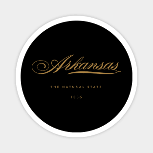 Arkansas Calligraphic Lettering Magnet